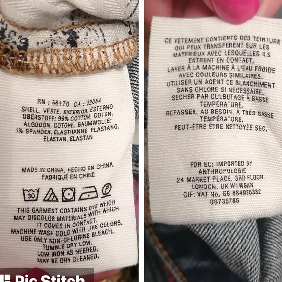 Anthropologie Pilcro Slim Boyfriend Jeans with Patchwork Satin Hems Boho 25 - Picture 12 of 16